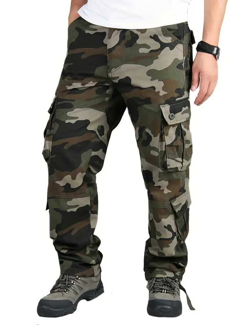 Camo cargo pants for men