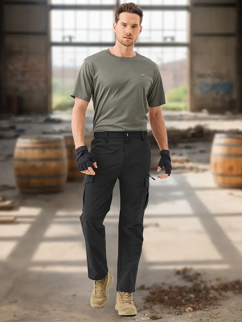 man in a factory wearing stretch cargo's